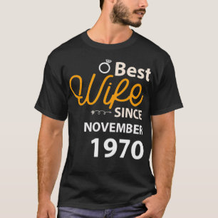 50. Hochzeitstag Geschenk Beste Ehefrau seit Novem T-Shirt