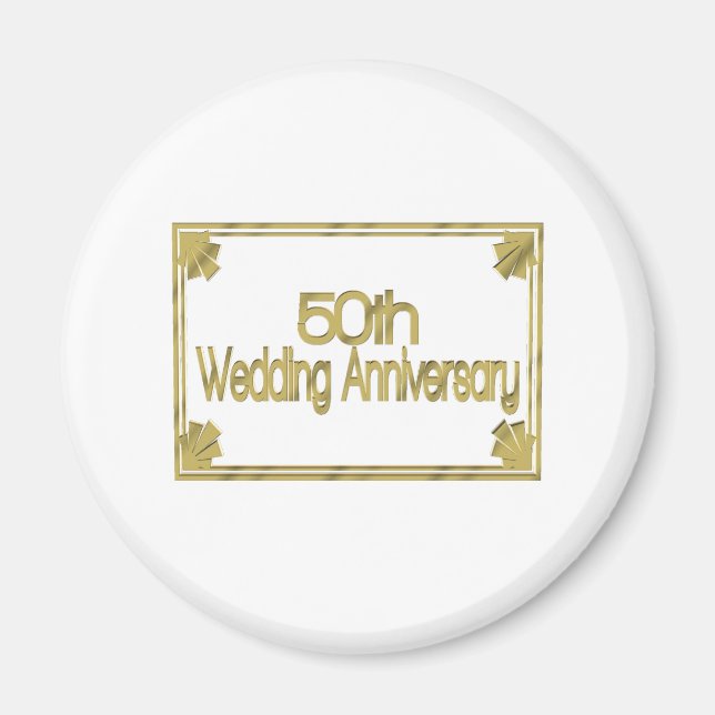 50. Hochzeitstag Geschenk KW Magnet (Vorne)