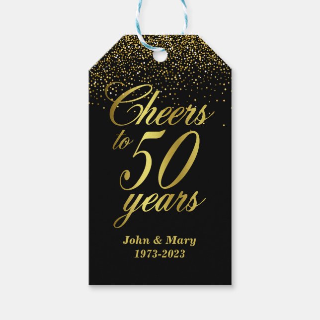 50. Hochzeitstag Geschenkanhänger (Vorderseite)