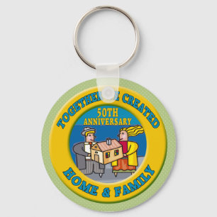 50. Hochzeitstag-Geschenke Schlüsselanhänger