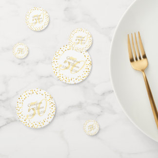 50. Hochzeitstag Gold Hearts Confetti Konfetti