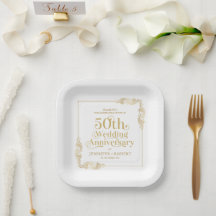 50. Hochzeitstag Gold Typografie