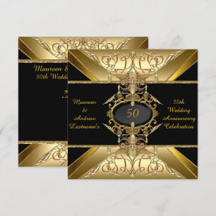 50. Hochzeitstag Goldenes Juwel Einladung