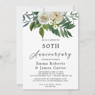 50. Hochzeitstag Herbstgrün Einladung