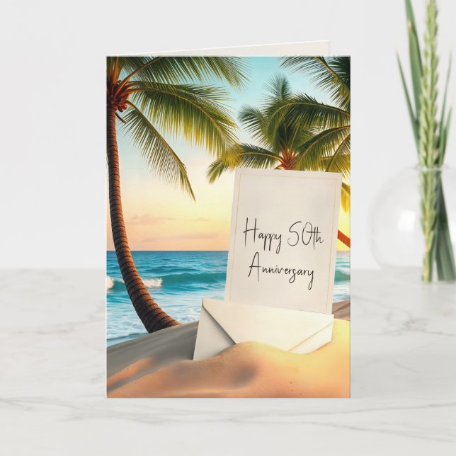 50. Hochzeitstag Herzlichen Glückwunsch Karte (Vorderseite)