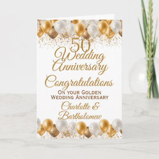 50. Hochzeitstag Herzlichen Glückwunsch Karte