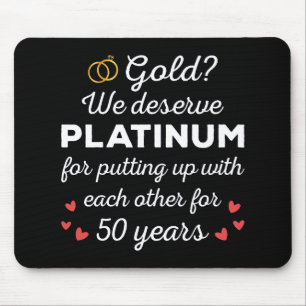 50. Hochzeitstag I - Gold Funny Couple Mousepad