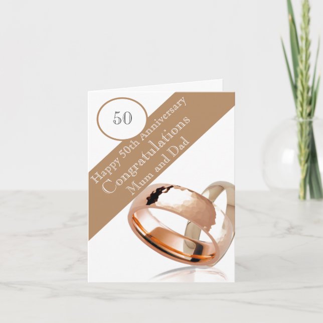 50. Hochzeitstag Karte (Vorderseite)