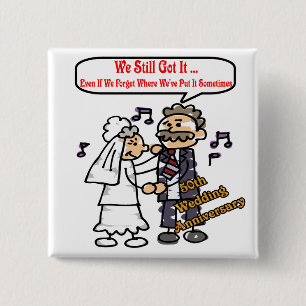 50. Hochzeitstag-Knopf Button