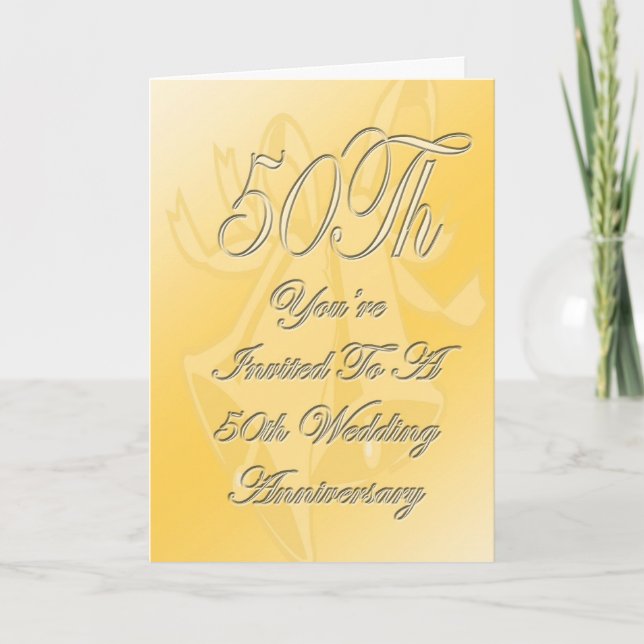 50. Hochzeitstag laden Karte ein (Vorderseite)