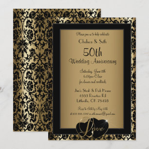 50. Hochzeitstag   LIEBE Einladung