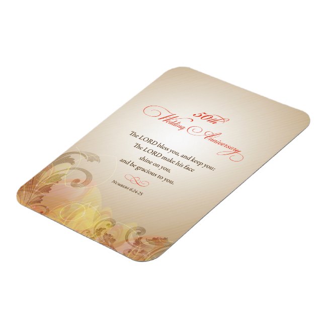 50. Hochzeitstag, Lord Bless & Behalt Magnet (Linke Seite)