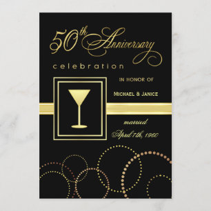 50. Hochzeitstag - Moderne Einladung