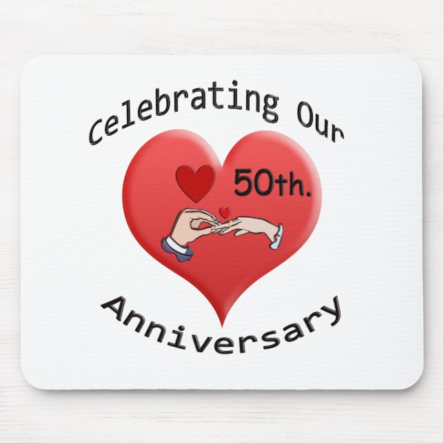 50. Hochzeitstag Mousepad (Vorne)