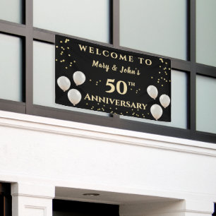 50. Hochzeitstag, Name Banner