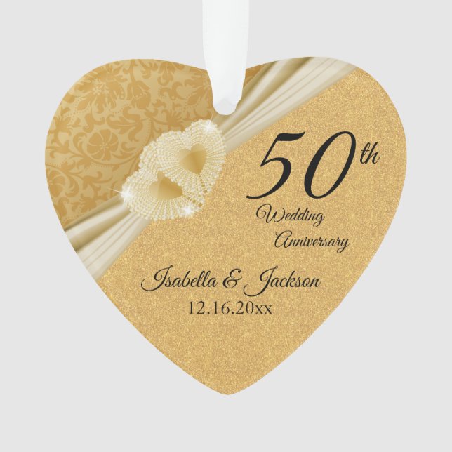 50. Hochzeitstag Ornament (Vorderseite)