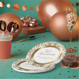 50. Hochzeitstag Pappteller