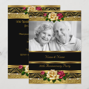 50. Hochzeitstag Party Rose Gold Foto 3 Einladung