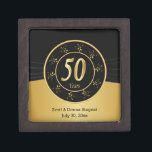 50. Hochzeitstag | Personalisieren Kiste<br><div class="desc">50. Jubiläum Keepake Geschenkboxen bereit für Sie zu personalisieren. 😀 Sie können den Text bei Bedarf entfernen und neu hinzufügen, was immer Sie möchten und welchen Schriftart Sie möchten. 📌 Wenn Sie weitere Anpassungen benötigen, klicken Sie bitte auf den Button "Weitere Anpassungen vornehmen" oder "Design anpassen oder bearbeiten" und verwenden...</div>