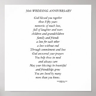 50. Hochzeitstag Poster
