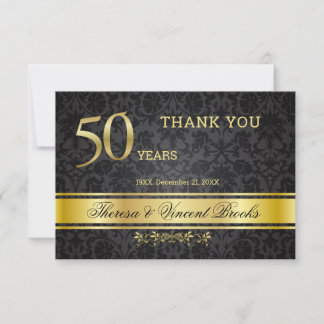 50. Hochzeitstag Schwarzes Gold Danke