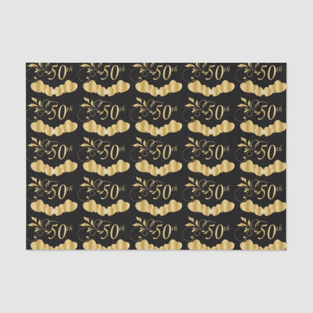 50. Hochzeitstag Seidenpapier (Vorderseite)