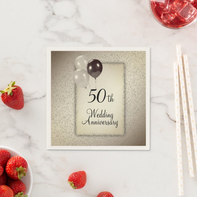 50. Hochzeitstag Serviette (Beispiel)