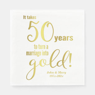 50. Hochzeitstag Serviette