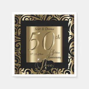 50. Hochzeitstag Serviette