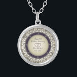 50. Hochzeitstag Versilberte Kette<br><div class="desc">50. Hochzeitstag-Muster im Gold</div>