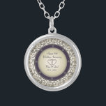 50. Hochzeitstag Versilberte Kette<br><div class="desc">50. Hochzeitstag-Muster im Gold</div>