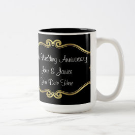 50. Hochzeitstag Zweifarbige Tasse