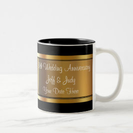 50. Hochzeitstag Zweifarbige Tasse