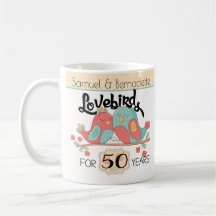 50. HochzeitstagLovebirds kundenspezifisch
