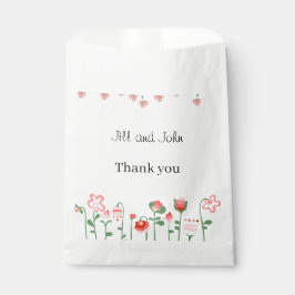 50 Hochzeitstaschen für Gäste Wildblumengarten  Geschenktütchen