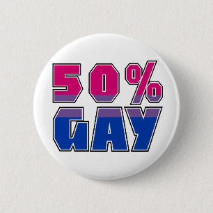 50% Homosexuelles Button