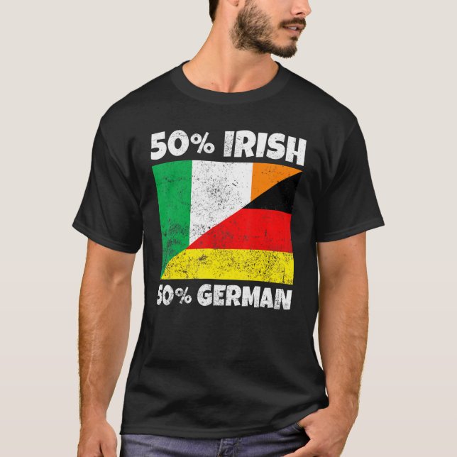 50 irisch 50 deutsch-irisch T-Shirt (Vorderseite)