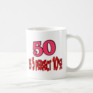 50 ist 5 perfekte 10s (ROSA) Kaffeetasse