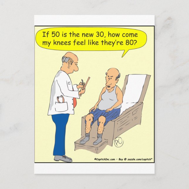 50 ist der neue 30-Cartoon Postkarte (Vorderseite)