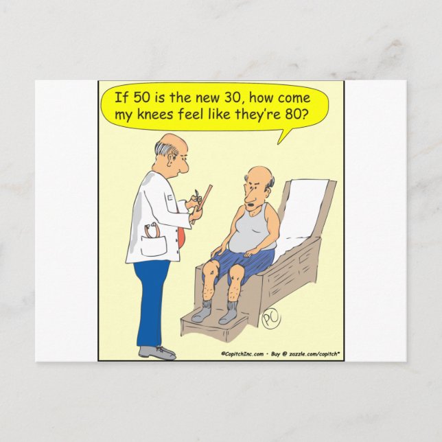50 ist der neue 30-Cartoon Postkarte (Vorderseite)