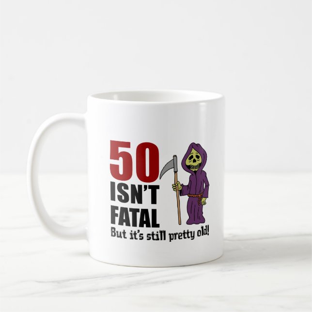 50 ist kein tödlicher, aber immer noch alter grimm kaffeetasse (Links)