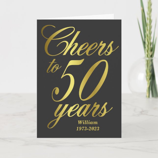 50 Jahre 50. Geburtstag Karte (Vorderseite)