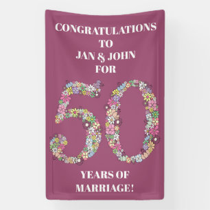 50 Jahre 50. Hochzeit Banner