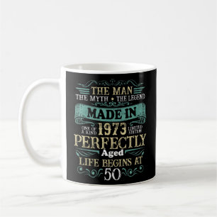 50 Jahre alt Die Mythos-Legende aus dem Jahr 1973 Kaffeetasse
