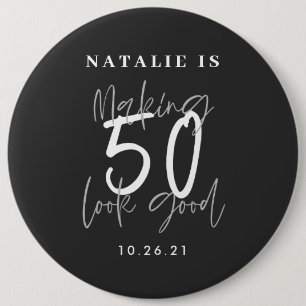 50 Jahre alt personalisiert aussehen Button
