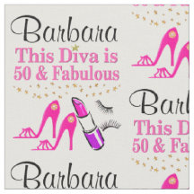 50 JAHRE ALTE DIVA PERSONALISIERT FABRIC