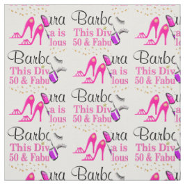 50 JAHRE ALTE DIVA PERSONALISIERT FABRIC STOFF