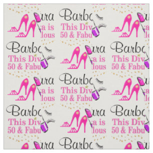 50 JAHRE ALTE DIVA PERSONALISIERT FABRIC STOFF