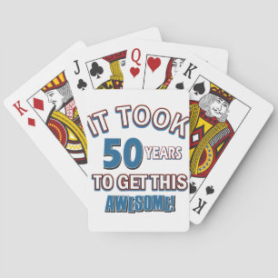 50 Jahre alte Geburtstagsdesigns Spielkarten