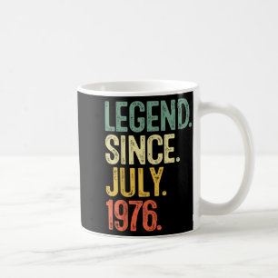50 Jahre alte Geschenke Legende Juli 1976 50. Gebu Kaffeetasse
